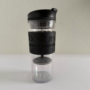 Bodum French Press Travel Mug 15oz Double-Wall Barista Plastic Tumbler NWOT